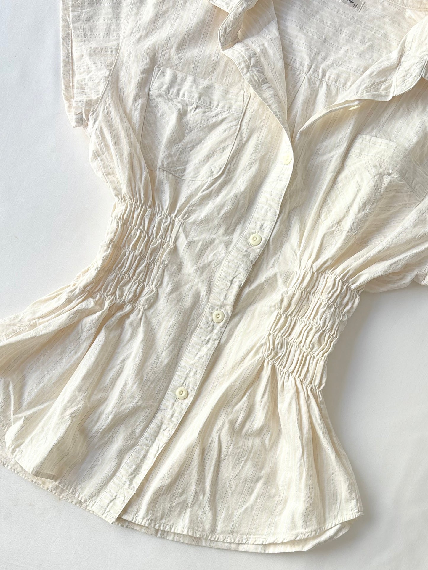 00’s Sammi cream cinched shirt | Size 12
