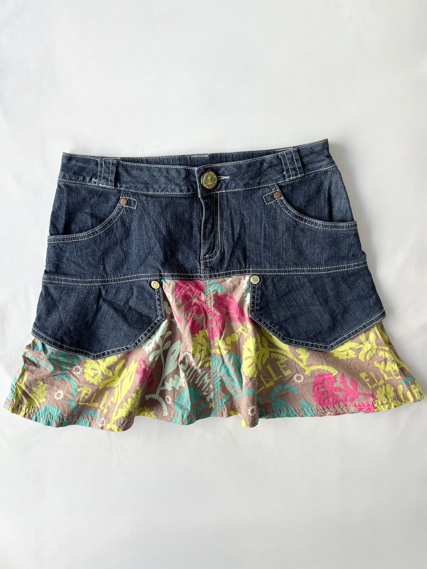 00’s Elle denim mini skirt | Size 10
