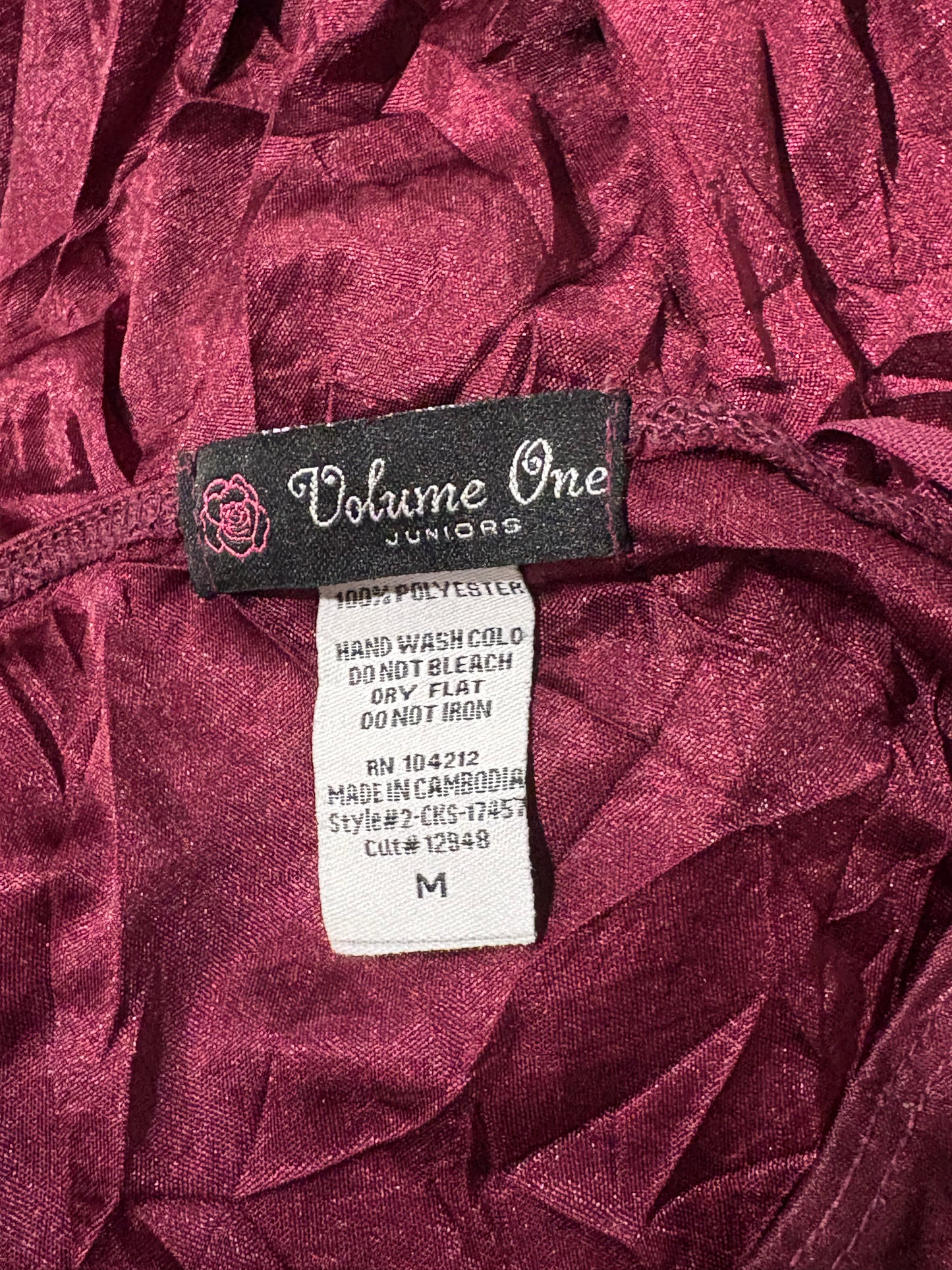 00’s Maroon sequin fairy top | Size 8-10
