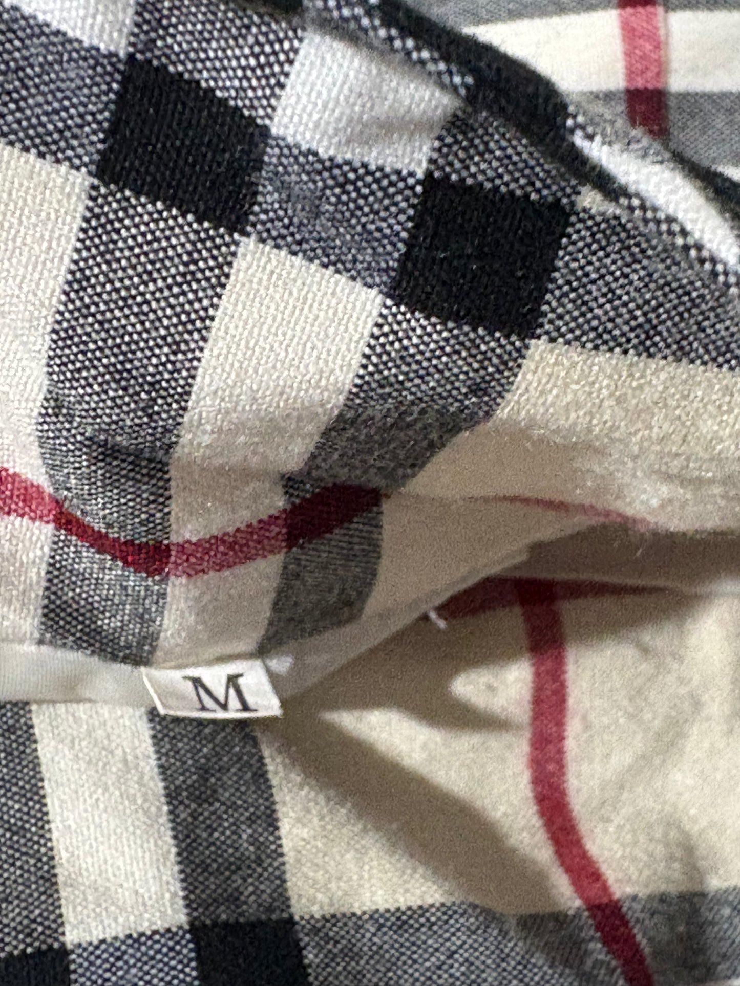 00’s Cream plaid buckle skirt | Size 8