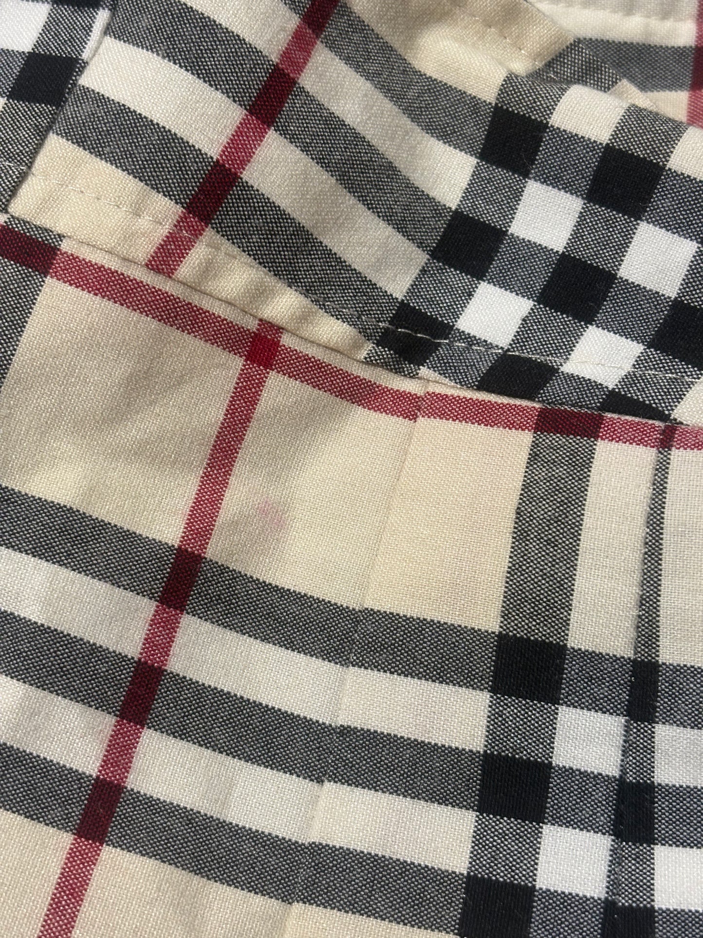 00’s Cream plaid buckle skirt | Size 8
